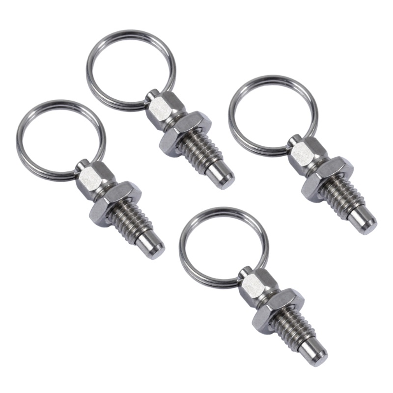 Seas 4 ชิ้นดึงแหวน Indexing Plunger สแตนเลส M 6 ด้ายสปริง Plunger