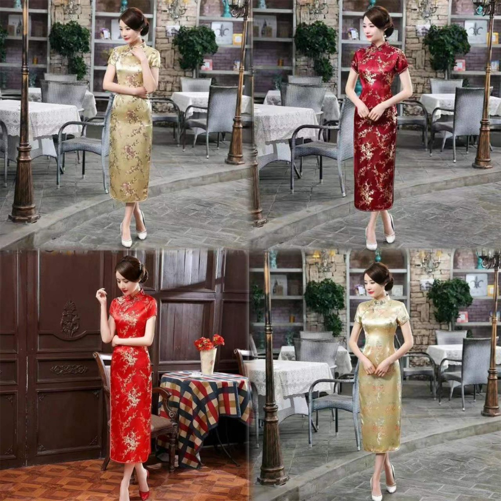 เดรสผ้าไหมทอลายเนื้อดีตรุษจีน - รูปที่ 6