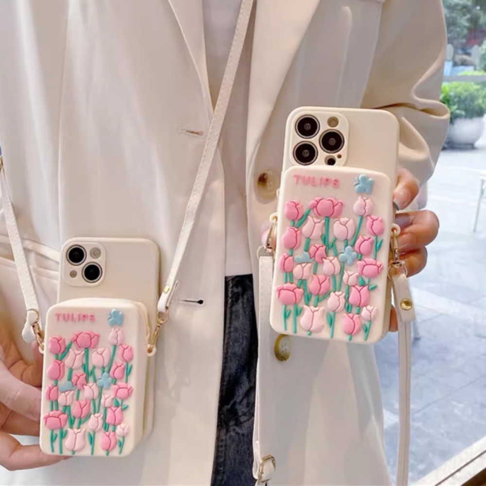 Samsung Galaxy Note 8 9 10 20 S8 S9 S10 S20 S21 S22 S23 S24 S25 Ultra Lite FE Plus A06 A16 A55 A25 A15 A05 A05S A24 A34 A54 A04 A04E A14 A36 A52 A52S A72 A26 A56 ดอกไม้กระเป๋าสตางค์ผู้ถือบัตรขาตั้ง Lanyard สร้อยคอเคสโทรศัพท์นุ่มปกหลังเต็มรูปแบบ