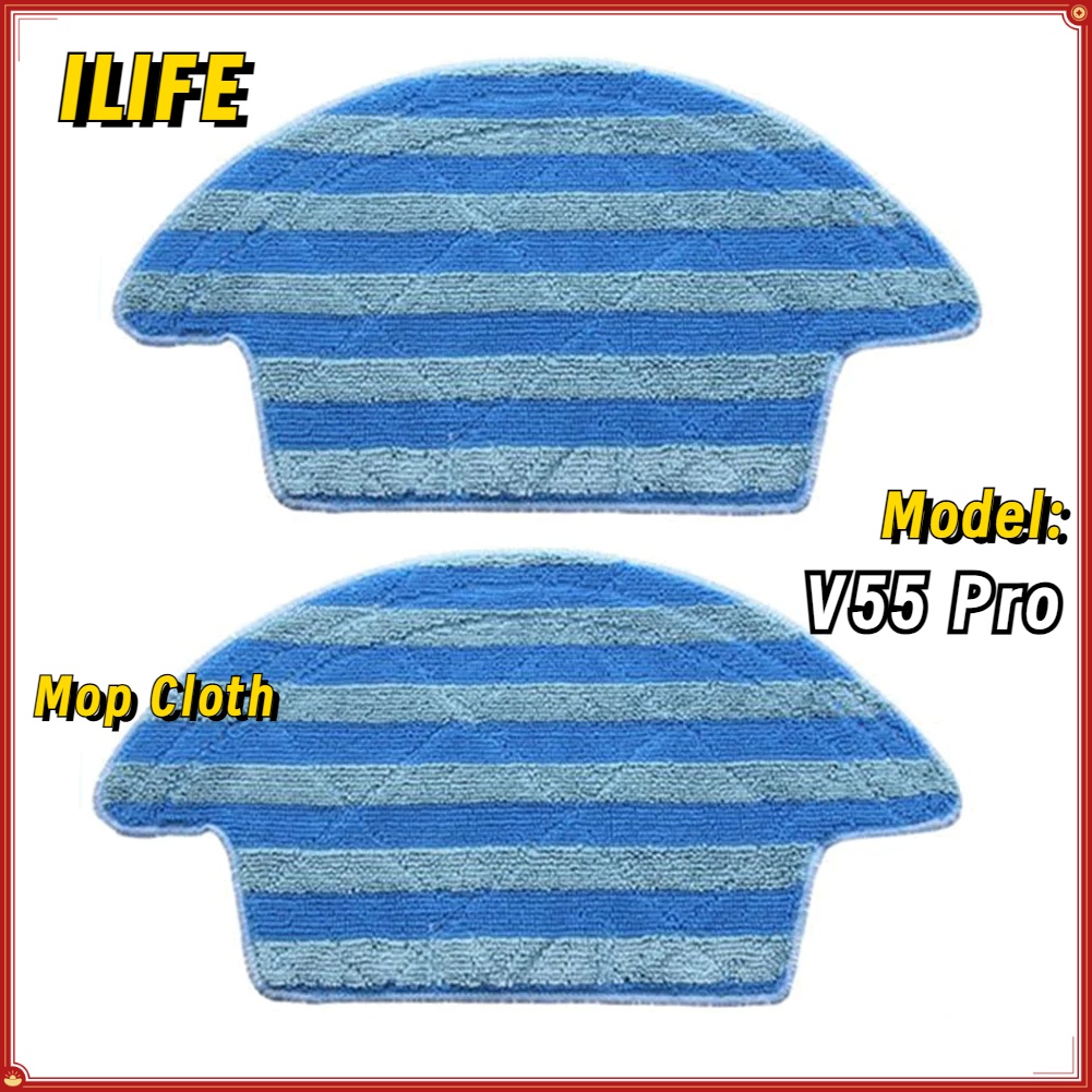 ผ้าซับสําหรับ ILIFE V55 Pro เครื่องดูดฝุ่นหุ่นยนต์อัจฉริยะอะไหล่