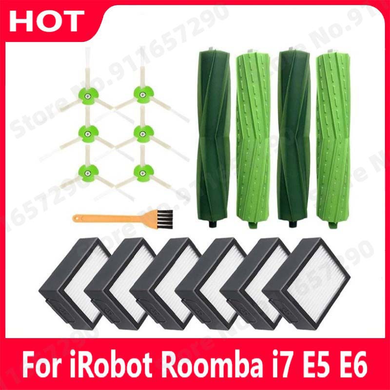 Irobot Roomba i7 E5 E6 I Series อุปกรณ์เสริมแปรงหลัก แปรงด้านข้าง ไส้กรอง สําหรับหุ่นยนต์ดูดฝุ่น
