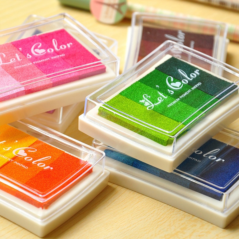 2 ชิ้น/เซ็ต DIY ชุดหมึกสี Creative แสตมป์บัญชีมือสมุดภาพกระดาษตกแต่งเครื่องเขียนโรงเรียน