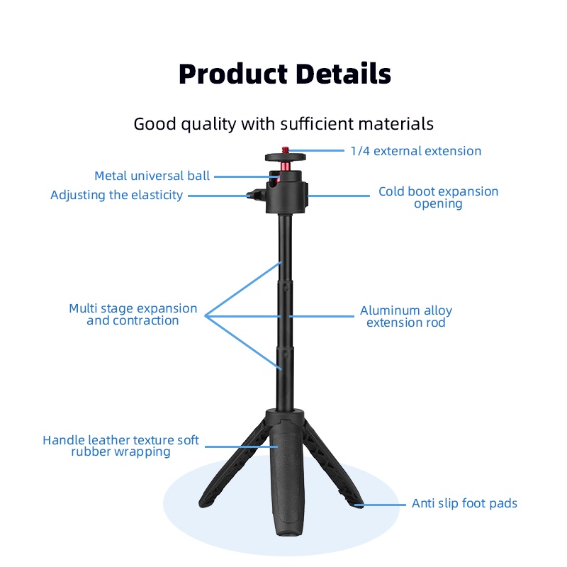 เข้ากันได้กับ DJI OSMO POCKET 3 ไม้เซลฟี่ขาตั้งกล้อง lnsta 360 X5/ GO 3S/X4 อุปกรณ์เสริมก้านขยายยึดกล้องแอคชั่นแคมเมรา