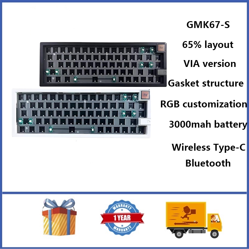 Gmk67-s ชุดคีย์บอร์ดไร้สาย 65% VIA RGB