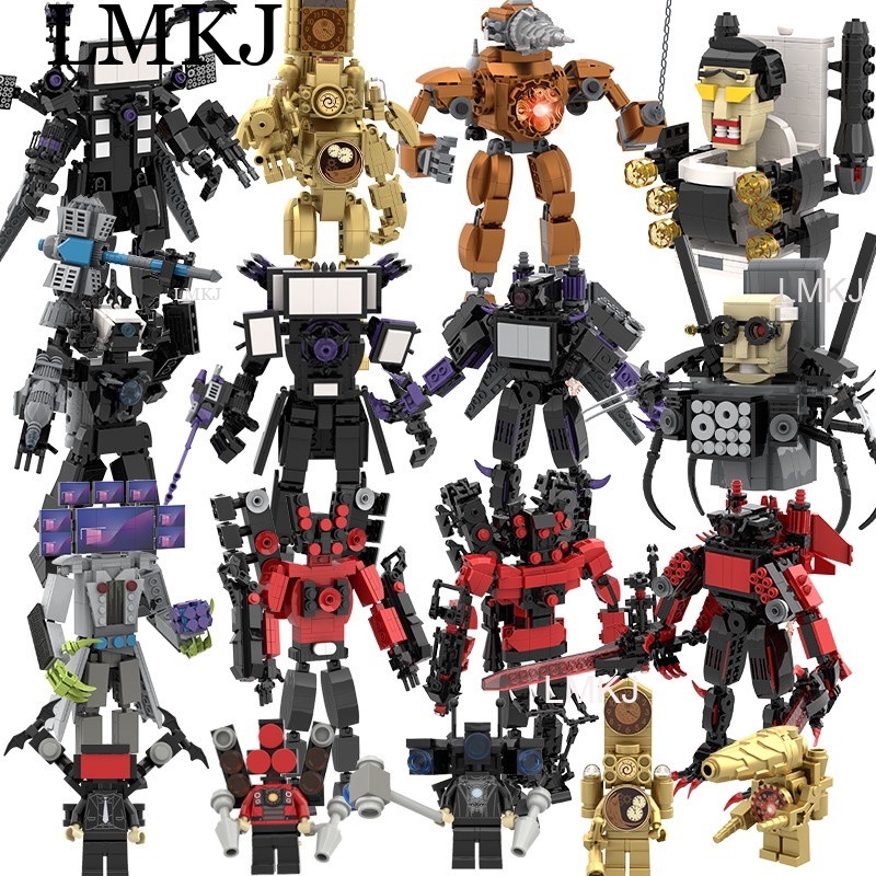 MOC Titan Skibidi Toilet Man Knife Chain TV Man Monitor Titan Revenge TV Man Building Blocks ของขวัญวันเกิด สําหรับเด็ก