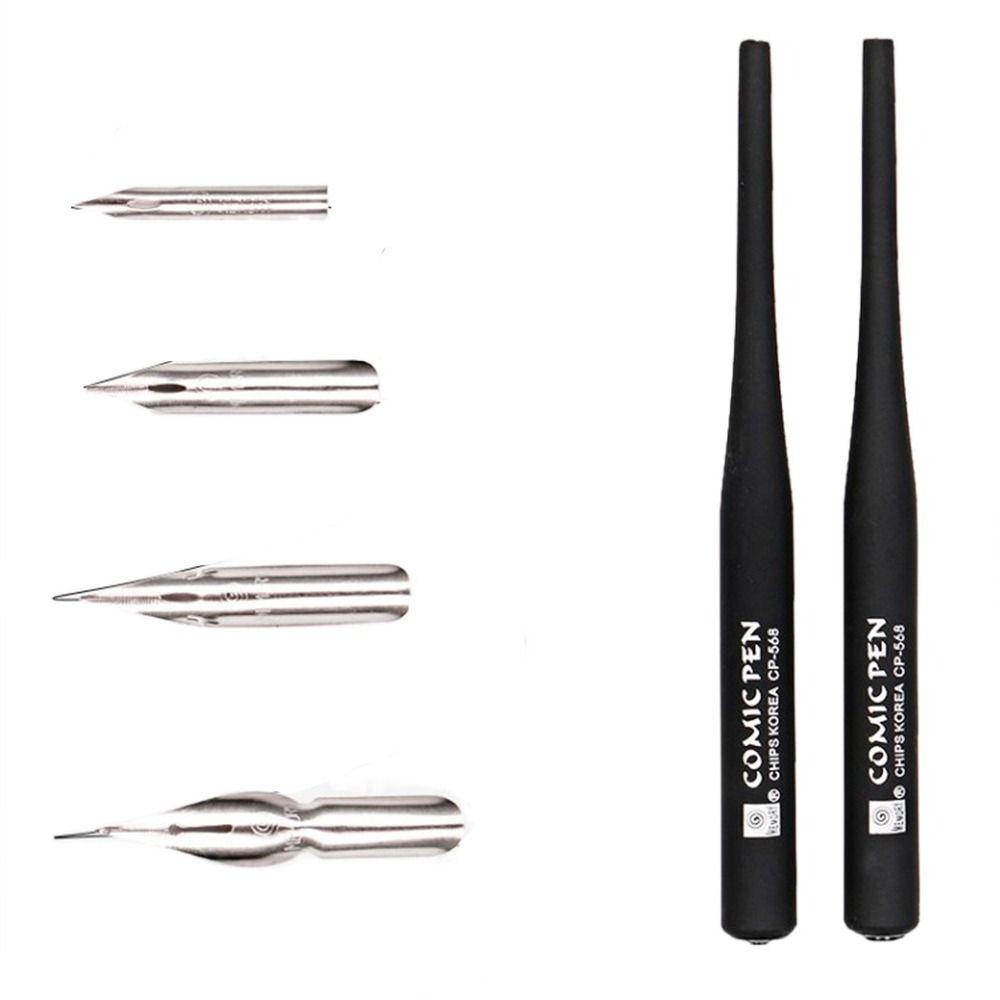 Lunasol Manga การประดิษฐ์ตัวอักษร Dip Pen + 4 Nibs, Fountain ปากกาลายเซ็นการประดิษฐ์ตัวอักษร Dip ปากกาโรงเรียน Office - รูปที่ 3