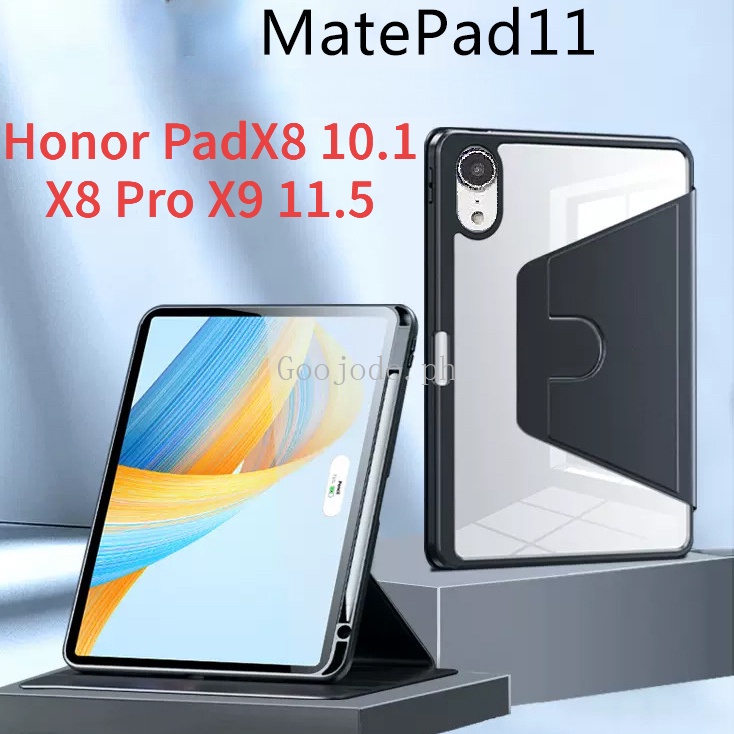 เคสอัจฉริยะ พร้อมขาตั้ง หมุนได้ และช่องใส่ปากกา สําหรับ HUAWEI MatePad 11 2023 11.5 SE 10.4 HONOR Pad X9 x8 x8 Pro