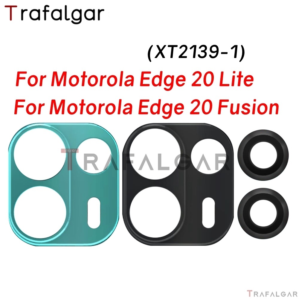 ฝาครอบเลนส์กล้องด้านหลัง พร้อมสติกเกอร์กาว แบบเปลี่ยน สําหรับ Motorola Edge 20 Lite Funsion XT2139-1