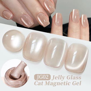 【Local】UR SUGAR แก้วลูกปัดแมวเจลแม่เหล็กแฟลชสีขาว Spar Nude เล็บเจลโปแลนด์แม่เหล็ก Galactic Effect 15ml