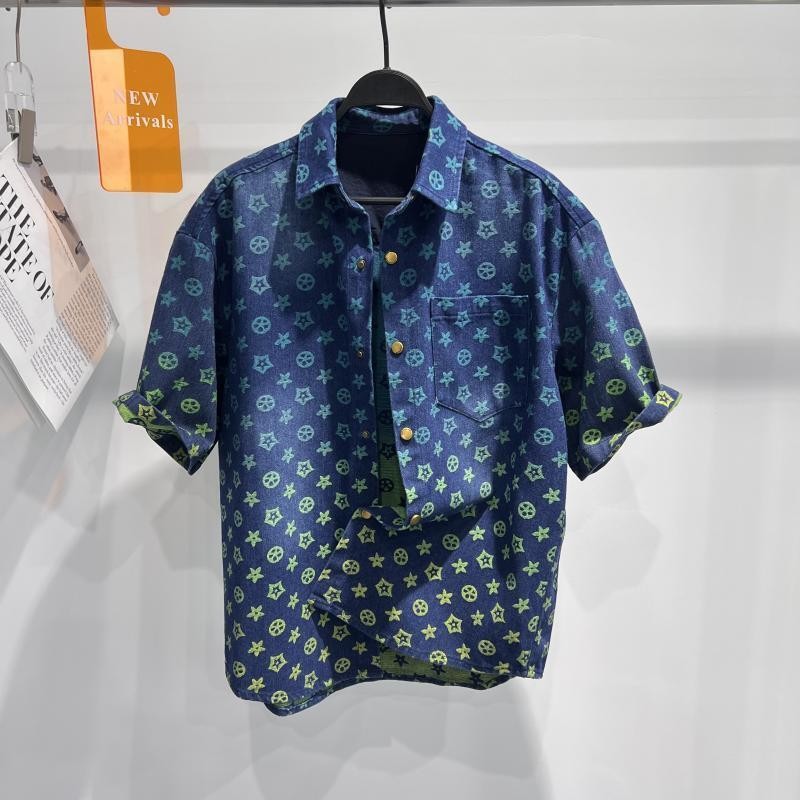 ฤดูร้อนสไตล์ใหม่สตรีทสวมเสื้อลําลองแขนสั้นผู้ชายแฟชั่นการออกแบบหลวมความรู้สึกทุกการแข่งขันซอกด้านบนผู้ชาย