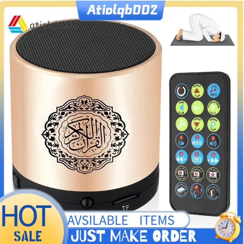 Quran ลําโพงมุสลิม,สมาร์ทโครันแปลขนาดเล็กแบบพกพารีโมทคอนโทรลบลูทูธ MP3 FM IF Player Ramadan Hajj ของขวัญ