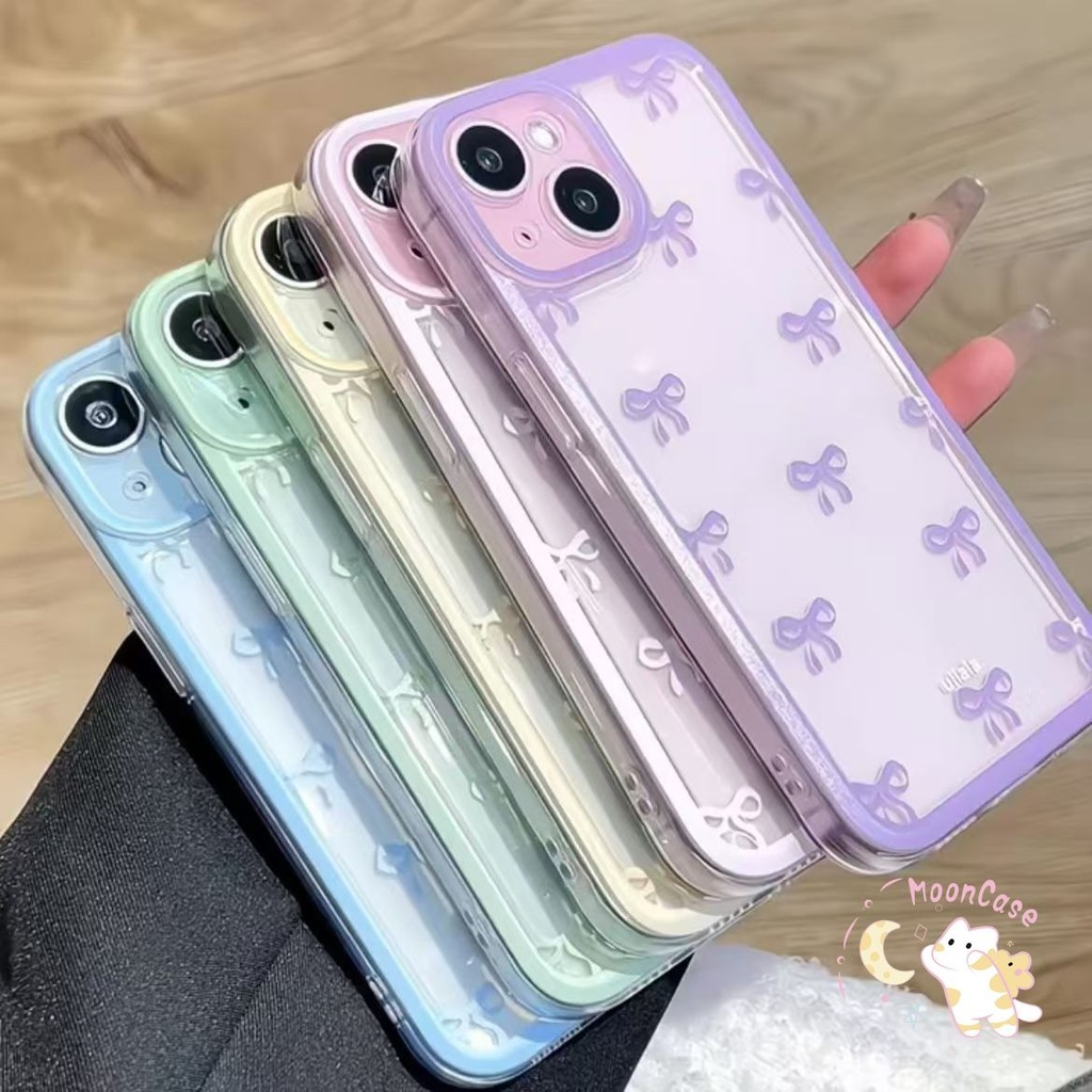 โบว์แข็งแบบสามมิติ สีลูกกวาด สำหรับ VIVO  Y27 Y11 Y36 Y02 Y17 Y20 Y21 Y17s Y12 Y15 Y91Y21s Y16 Y22 Y15s Y12i Y20s หรูหรา