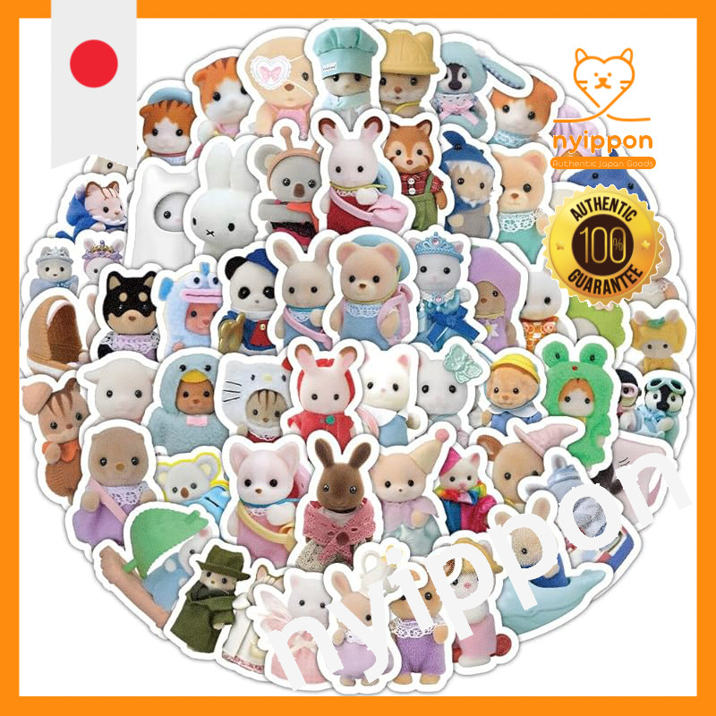 100-piece Sylvanian Families Stitch Sticker Collection Set - Cute Anime/Manga Stickers [Parallel Imp