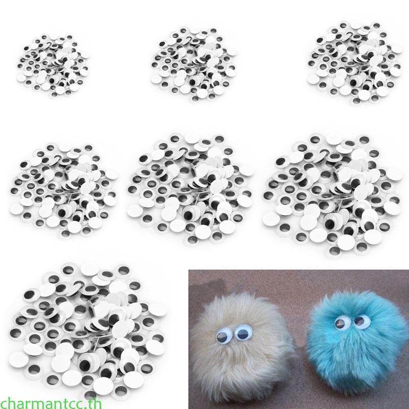 Charmantcc 100 ชิ้น Wiggly Wobbly Googly Eyes Self-กาว Scrapbooking