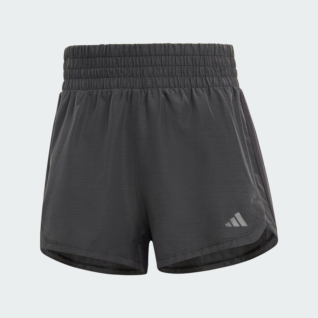 adidas เทรนนิง กางเกงเทรนนิงขาสั้นผ้าทอเอวสูง Pacer 3-Stripes ผู้หญิง สีดำ IS2178