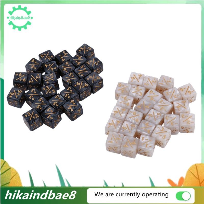 [hIkAi] 48 ชิ้น 16 มม. เครื่องนับลูกเต๋า Token Dice Loyalty Dice D6 Dice Cube สําหรับ MTG,CCG,Card G