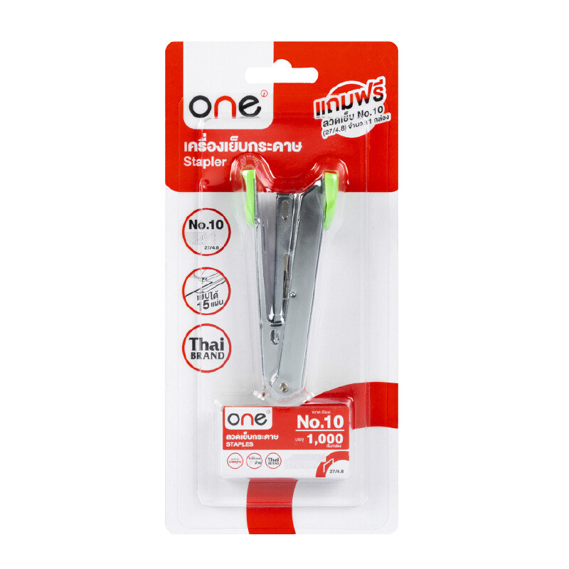 ONE เครื่องเย็บกระดาษพร้อมลวดเย็บ เบอร์ 10 Simple