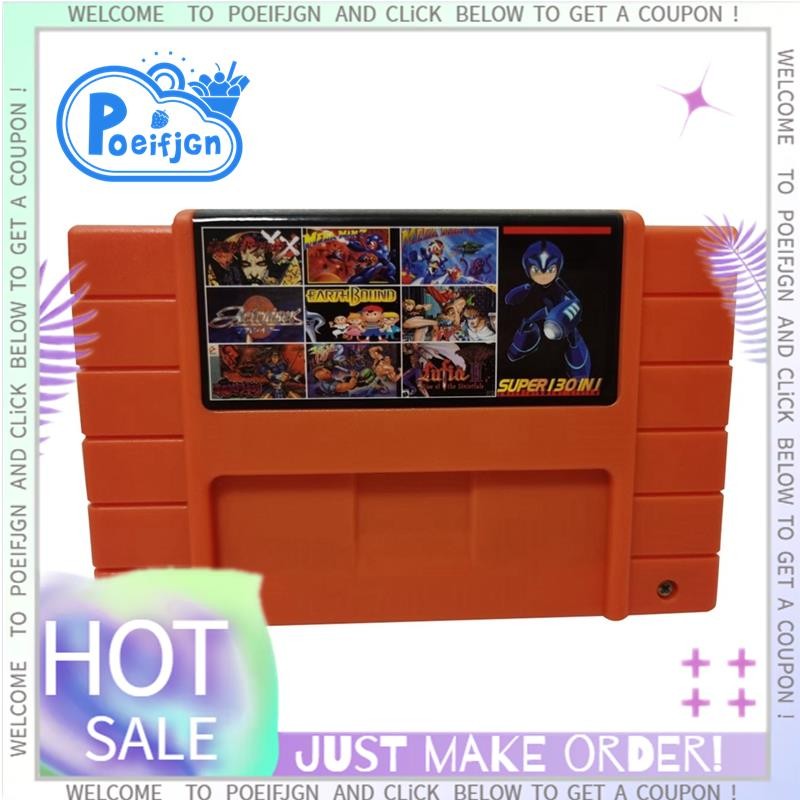 การ์ดเกมตลับเกม Super 130 in 1 พร้อมฟังก์ชันบันทึกสําหรับ SNES
