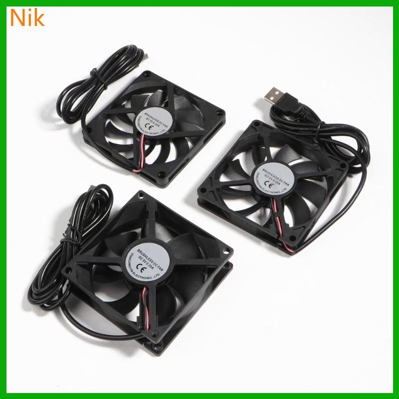 บ.น.ค.ศ. 1Pack 80mm USB Fan 5V Brushless DC Cooling Fans สําหรับ PC Computer Case Cooler
