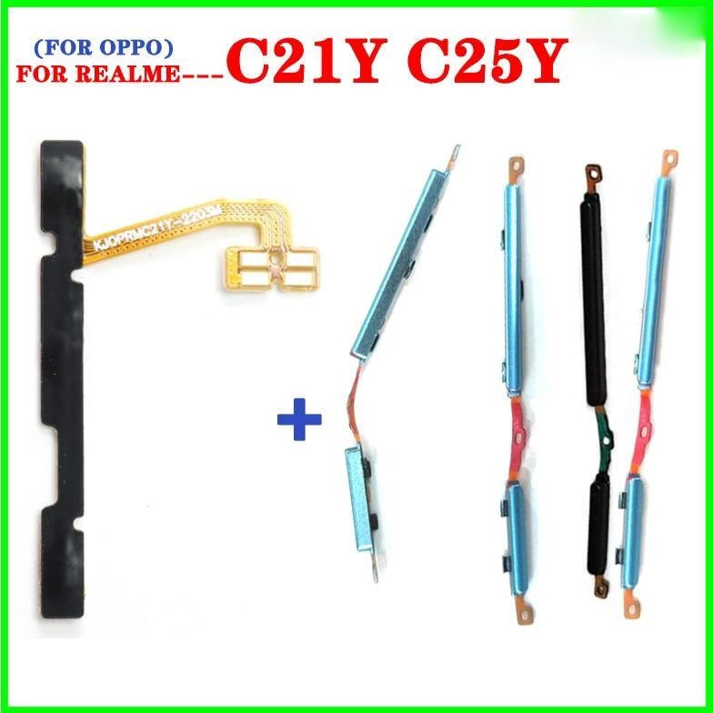 ปุ่มปรับระดับเสียงไฟ flex สําหรับ Realme C21Y C25Y ON OFF Volume Side button flex Cable