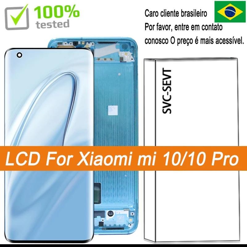 6.67 "จอแสดงผลสําหรับ Mi 10 Pro M2001J1G สําหรับ Xiaomi Mi 10 Mi10 M2001J2G M2001J2I LCD Touch Scree