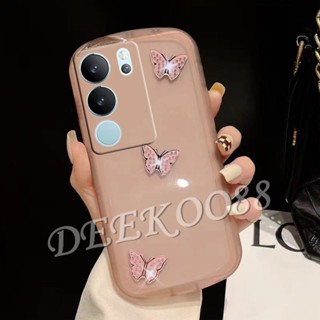 พร้อมส่ง เคสโทรศัพท์มือถือ TPU แบบนิ่ม ลายผีเสื้อ ประดับเพชร สําหรับ VIVOV29 VIVOV29 5G 2023