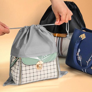 SENSES// Bag Dustproof Bag Storage Bag Luxury Leather Bag Transparent Drawstring Bundle Bag Anti-Protection Cover DrR8