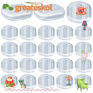 Greateskol แผ่นซิลิโคนใส ขนาด 14x12 มม. สําหรับต่างหู 100 ชิ้น