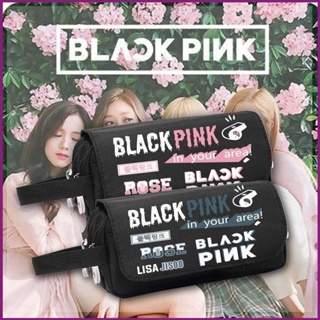 Sy2 BLACKPINK JISOO กระเป๋าดินสอ ผ้าแคนวาส ความจุขนาดใหญ่ อเนกประสงค์ สําหรับนักเรียนหญิง YS2