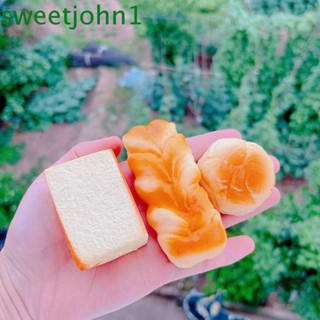 Sweetjohn ขนมปังปลอม โดนัทจําลอง แบบนิ่ม ของเล่นสําหรับตกแต่งบ้าน