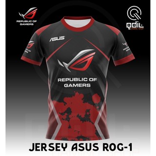 เสื้อกีฬาแขนสั้น ลายทีม Asus Rog (สาธารณรัฐเกมเมอร์)
