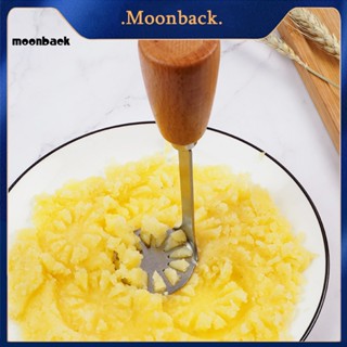 &lt;moonback&gt; เครื่องบดมันฝรั่ง สเตนเลส อเนกประสงค์ ด้ามจับไม้ยาว สําหรับบดผัก แครอท ฟู้ดเกรด