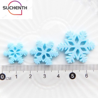 Suchenth เกล็ดหิมะเรซิ่น กลิตเตอร์ สีฟ้าอ่อน 3 ขนาด 50 ชิ้น สําหรับตกแต่งบ้าน ปาร์ตี้คริสต์มาส DIY