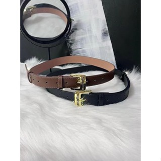 New miu letter decorative belt womens retro fashion womens belt business and leisure ins jeans belt