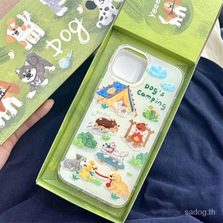 เคสโทรศัพท์มือถือแบบใส กันกระแทก ลายการ์ตูนสุนัขน่ารัก สําหรับ iPhone 11promax 15 14 14promax 11promax 14plus 13 13pro 13promax 11 7plus 8plus Xr XS 12 pro Max 11pro