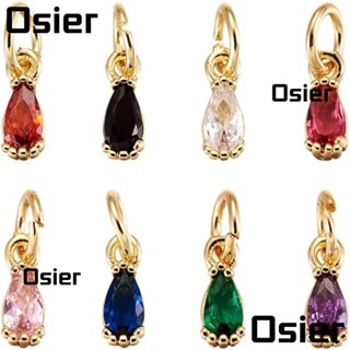 Osier1 จี้คริสตัล ทรงหยดน้ํา สีเหลือง สีแดง สีดํา สีขาว สีชมพู สําหรับทําเครื่องประดับ