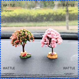 Wattle ต้นไม้จําลอง PVC น่ารัก สีเขียว อุปกรณ์เสริม สําหรับตกแต่งรถยนต์