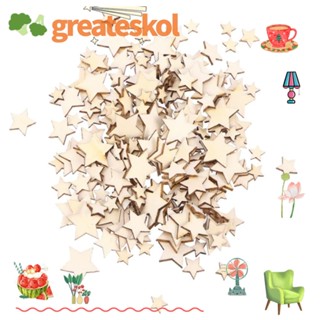 Greateskol ดาวไม้วีเนียร์เปล่า รูปดาว ขนาด 6 8 10 12 15 มม. แฮนด์เมด DIY สําหรับทําเครื่องประดับ 500 ชิ้น