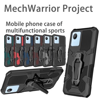 เคส For Realme C30 เคส Realme C30S เคส Realme C31 C35 Casing Realme 5 Pro Case Realme 5i 5S Case Realme 6 6i Case Realme C3 Case Realme Narzo 50i Prime Case Cool shockproof Mecha Warrior Back Clip Stand Phone Cover Cassing Cases Case JZS โทรศัพท์มือถือ