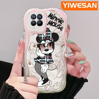 เคสโทรศัพท์มือถือ ซิลิโคน ใส กันกระแทก ลายการ์ตูนมินนี่ เวฟบอร์เดอร์ สีครีม สําหรับ Realme 8 5G 8s 5G Q3i V13 5G Narzo 30 Q3