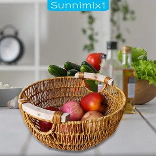 [Sunnimix1] ตะกร้าปิกนิก พร้อมที่จับ สําหรับถ่ายภาพในสวน บ้าน