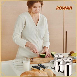 Rowans ขวดเขย่าพริกไทย เกลือ สเตนเลส อเนกประสงค์ หมุนได้ 3 ชิ้น