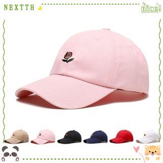 Nextth หมวกเบสบอล ผ้าโพลีเอสเตอร์ ปักลายดอกกุหลาบ ระบายอากาศ ใส่สบาย ปรับได้ สําหรับผู้ชาย และผู้หญิง