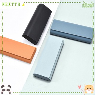 Nextth กล่องใส่แว่นตา ปลอกแขน หนัง PU แว่นตา โลหะ เรียบง่าย สําหรับผู้ชาย