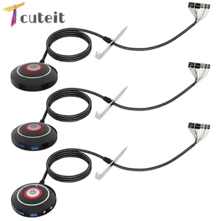 Tcuteit สวิตช์ไฟคอมพิวเตอร์ 165 ซม. พร้อมพอร์ต USB และพอร์ตเสียง สําหรับอินเตอร์เน็ต คาเฟ่ E-Sports Hotel