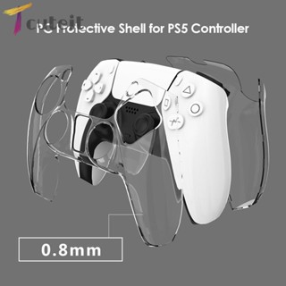 Tcuteit PS5 DualSense Controller ใช้เคสพีซี แบบใส เพื่อปกป้องผิว