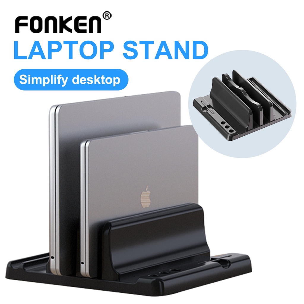 Fonken ขาตั้งโน๊ตบุ๊ค แนวตั้ง แล็ปท็อป สําหรับที่วางแท็บเล็ต โทรศัพท์มือถือ สําหรับ i-Pad McBook Mac Pro Base Tablet Bracket