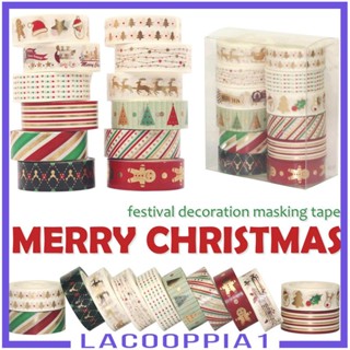 [Lacooppia1] ม้วนกระดาษวาชิ มีกาวในตัว สําหรับตกแต่ง DIY 12 ม้วน