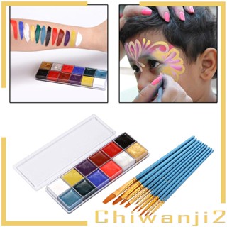 [Chiwanji2] ภาพวาดสีน้ํามัน รูปใบหน้าฮาโลวีน 12 สี