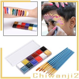 [Chiwanji2] ภาพวาดสีน้ํามัน รูปใบหน้าฮาโลวีน 12 สี